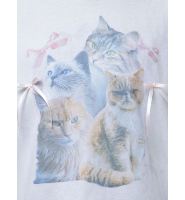merry jenny「cat ribbon big tee」|Tシャツ・カットソー|