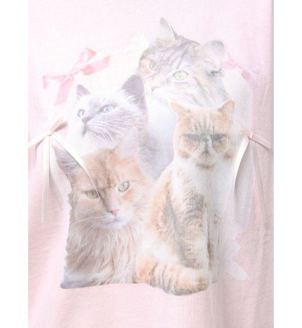 merry jenny「cat ribbon big tee」|Tシャツ・カットソー|