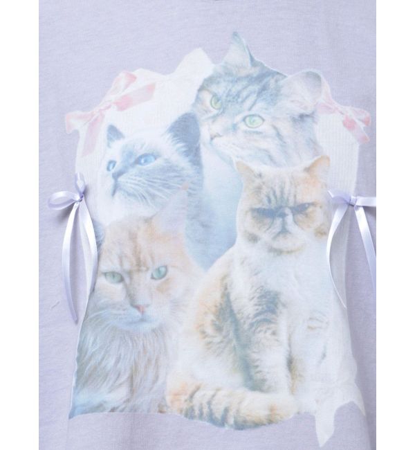 merry jenny「cat ribbon big tee」|Tシャツ・カットソー|