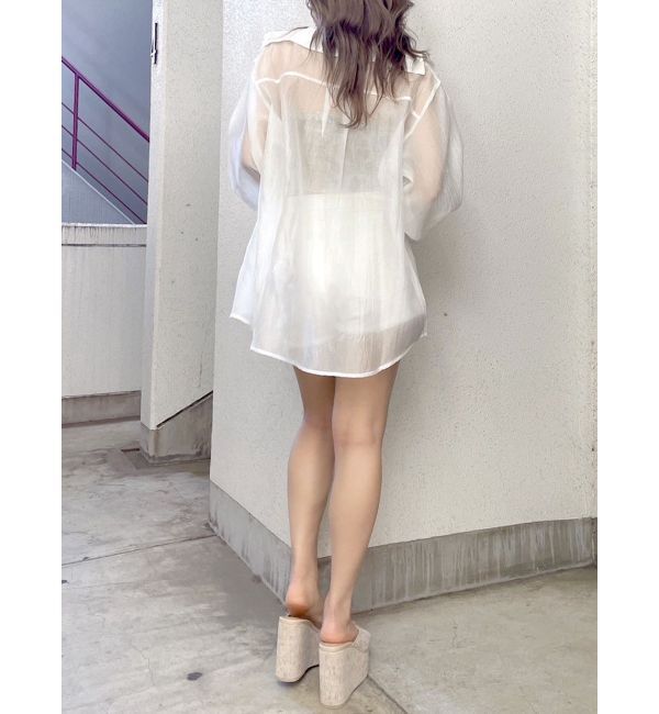 GYDA「ハイウエストダメージデニムショートパンツ」|デニム|