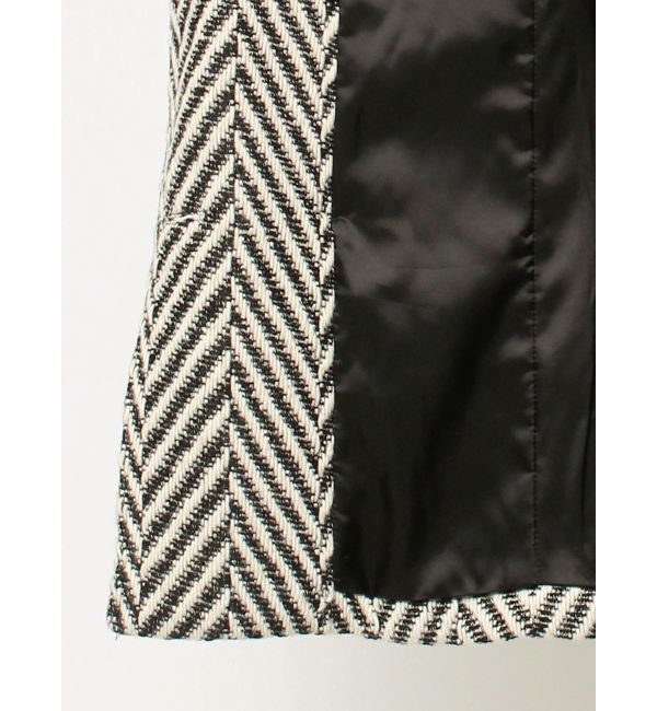 GYDA「ツイード中綿ダブルジャケットコート」|テーラードジャケット|