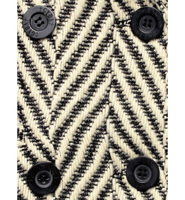 GYDA「ツイード中綿ダブルジャケットコート」|テーラードジャケット|