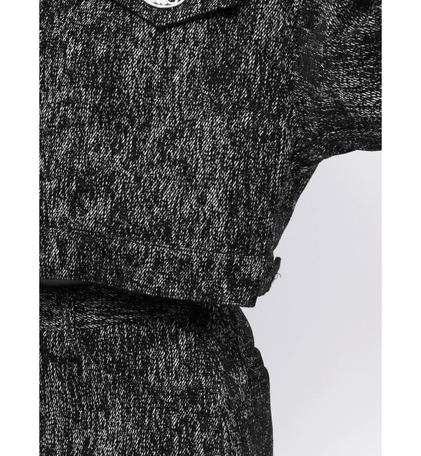 GYDA「Symmetry GYDAデニムライクジャカードショートジャケット【SETUP着用可】」|デニムジャケット|