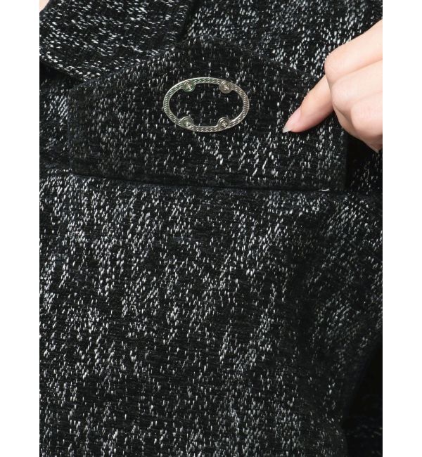 GYDA「Symmetry GYDAデニムライクジャカードショートジャケット【SETUP着用可】」|デニムジャケット|