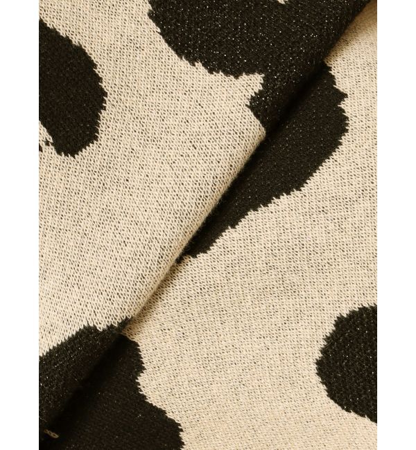 GYDA「ラメGレオパードハイゲージニットカーディガン」|カーディガン|