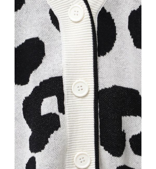 GYDA「ラメGレオパードハイゲージニットカーディガン」|カーディガン|