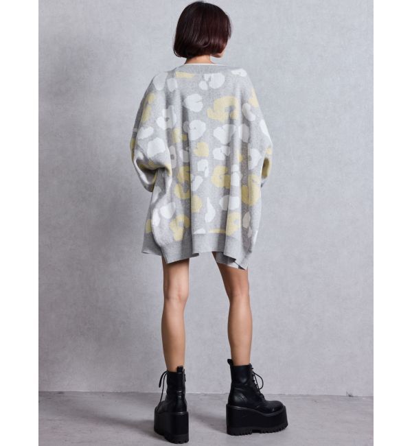 GYDA「ラメGレオパードハイゲージニットカーディガン」|カーディガン|