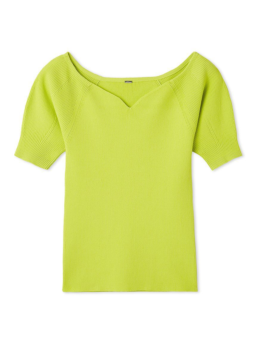 Mila Owen「デコルテ構築パフスリーブニットプルオーバー」|Tシャツ・カットソー|