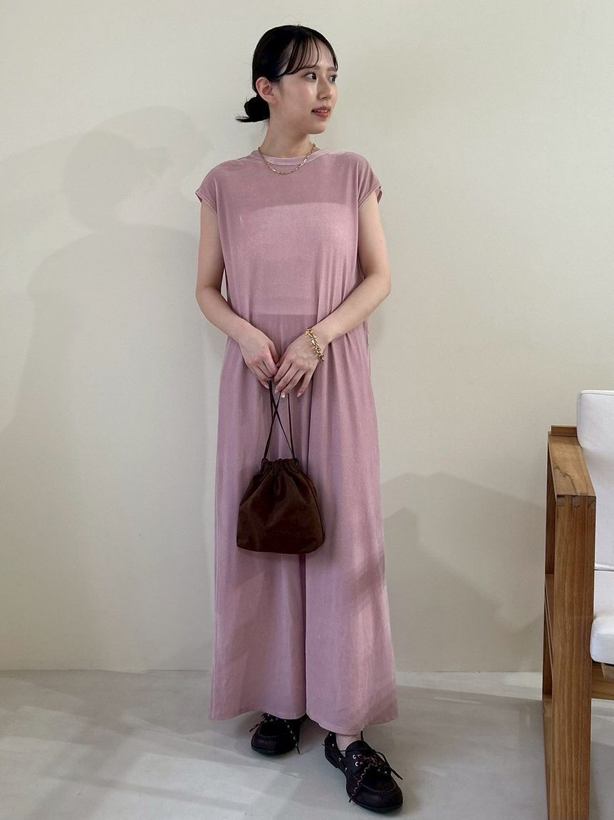 Mila Owen「バックシャンフレンチスリーブベロアワンピース」|ワンピース|