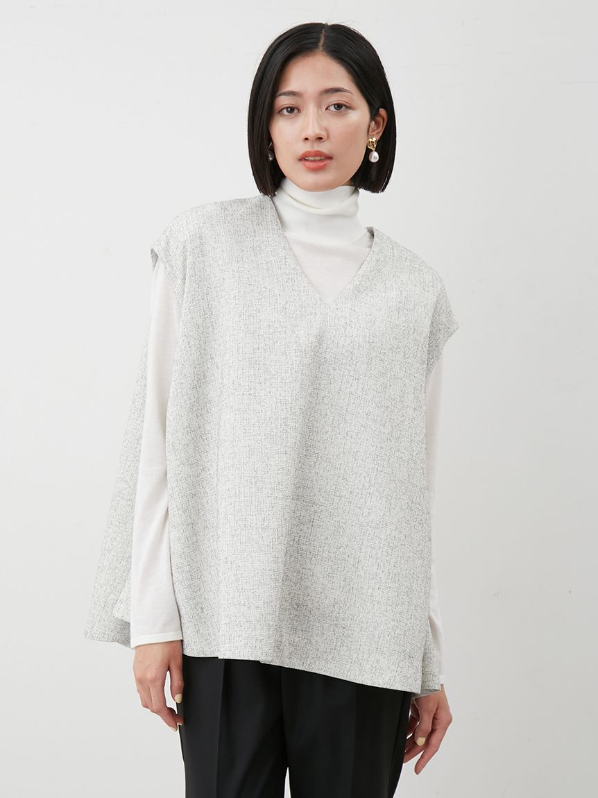 Mila Owen「【セットアイテム】フレアベストタートルニットパンツSET UP」|チノ|