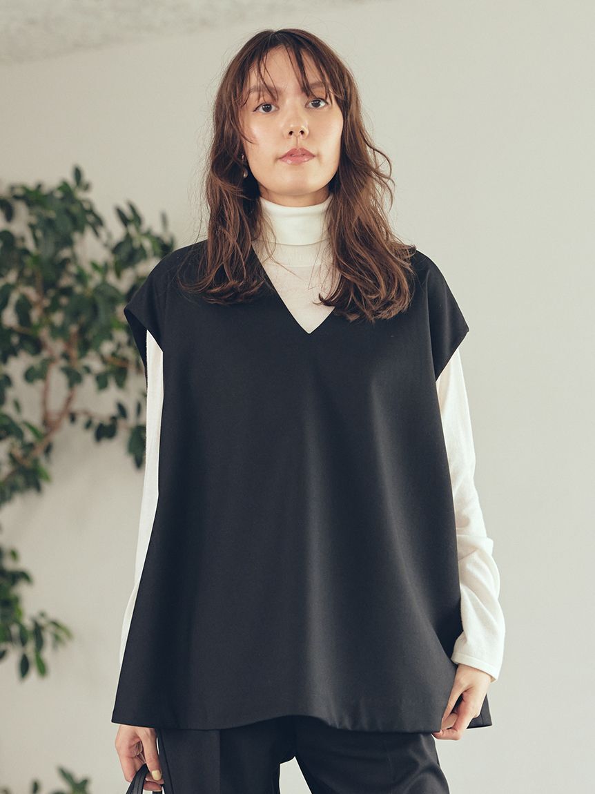 Mila Owen「【セットアイテム】フレアベストタートルニットパンツSET UP」|チノ|