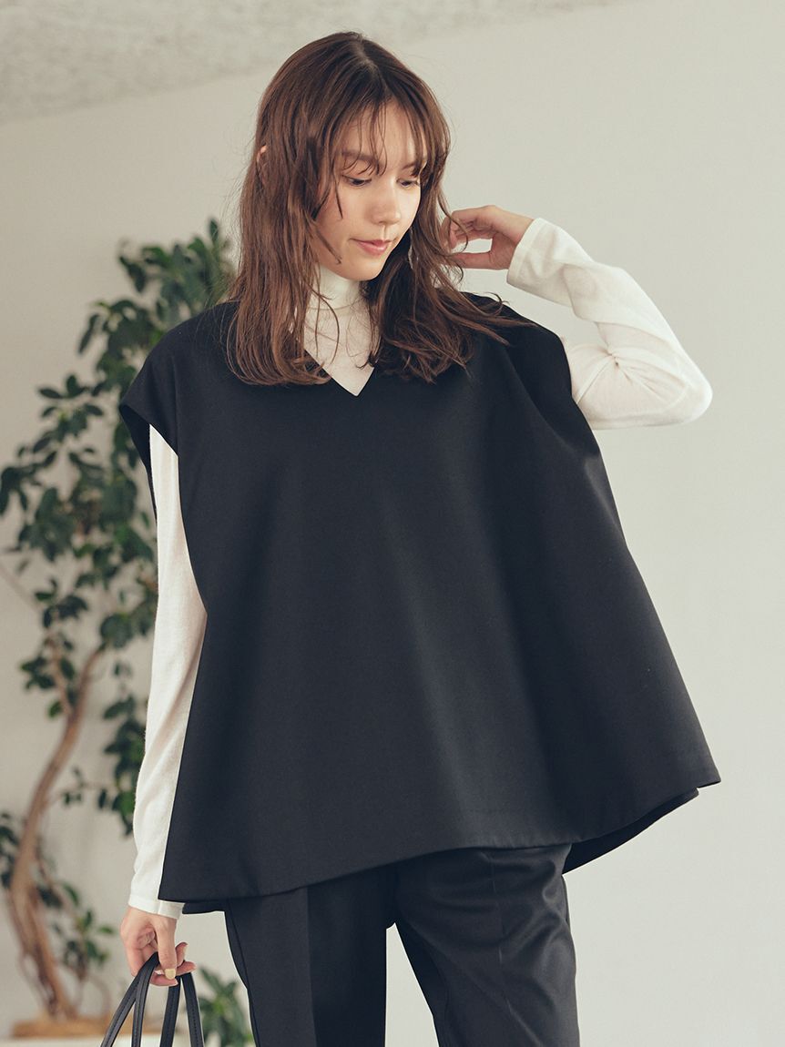 Mila Owen「【セットアイテム】フレアベストタートルニットパンツSET UP」|チノ|