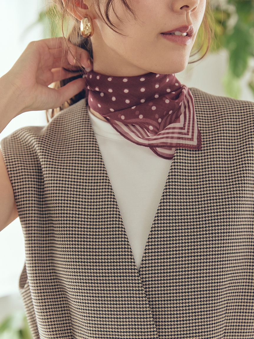 Mila Owen「共ベルト付きオーバーサイズノーカラーベスト」|ダウンベスト・ベスト|