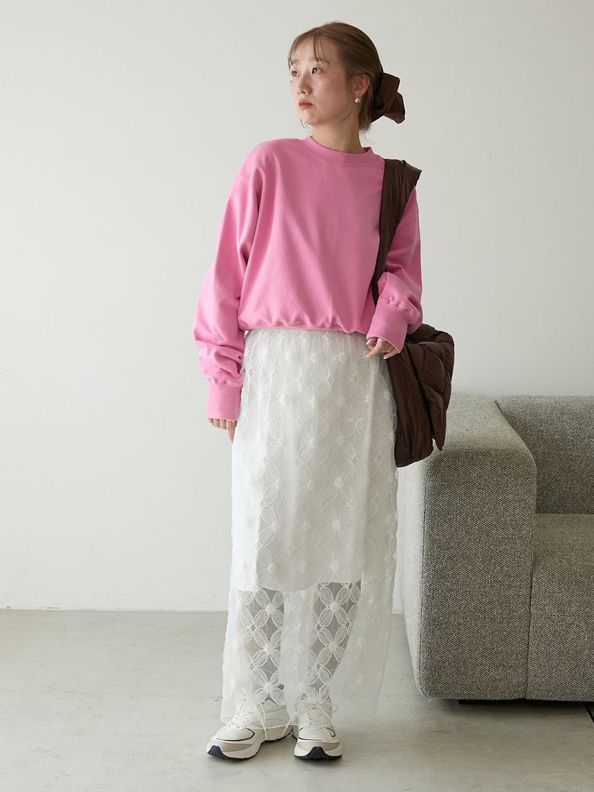 emmi atelier「エンブロイダリーemmiロゴスウェット」|スウェット・ジャージ|