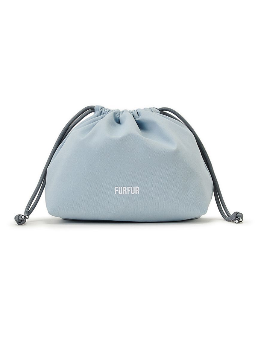 FURFUR「【WEB限定カラー】ロゴプリント巾着ポーチ」|ポーチ|