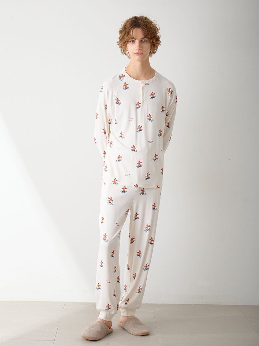 GELATO PIQUE HOMME「【HOLIDAY】【HOMME】スキーベア柄ロングパンツ」|ルームウェア|