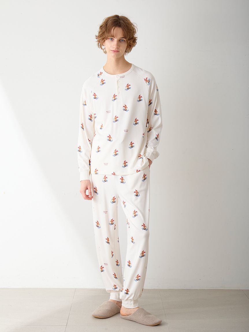 GELATO PIQUE HOMME「【HOLIDAY】【HOMME】スキーベア柄ロングパンツ」|ルームウェア|