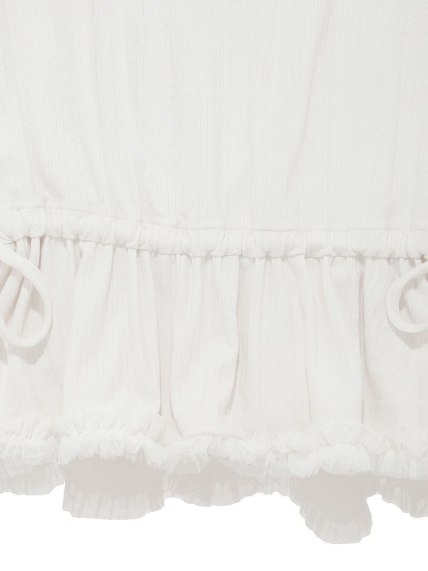 gelato pique「針抜きフリルロンT」|ルームウェア|