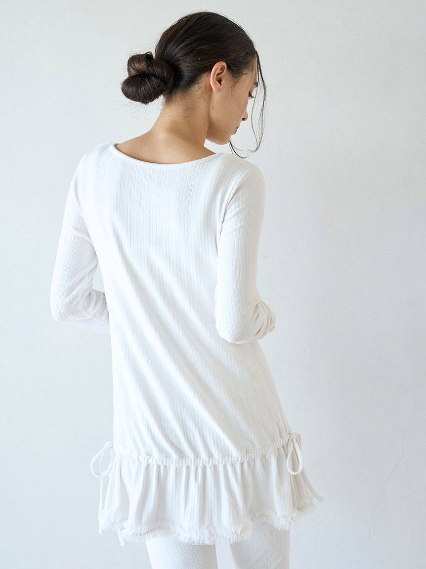 gelato pique「針抜きフリルロンT」|ルームウェア|
