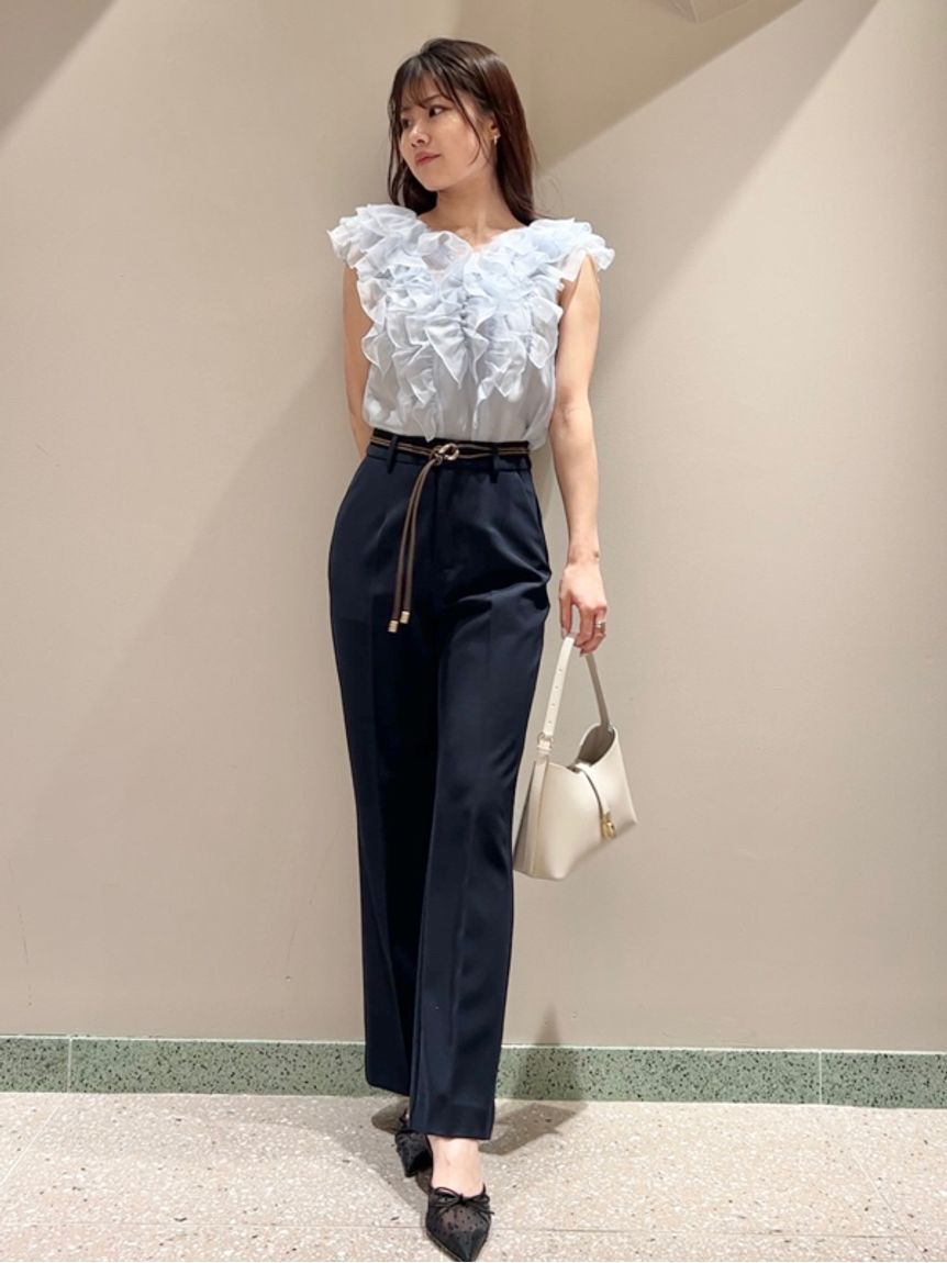 SNIDEL「ノースリフリルブラウス」|シャツ・ブラウス|