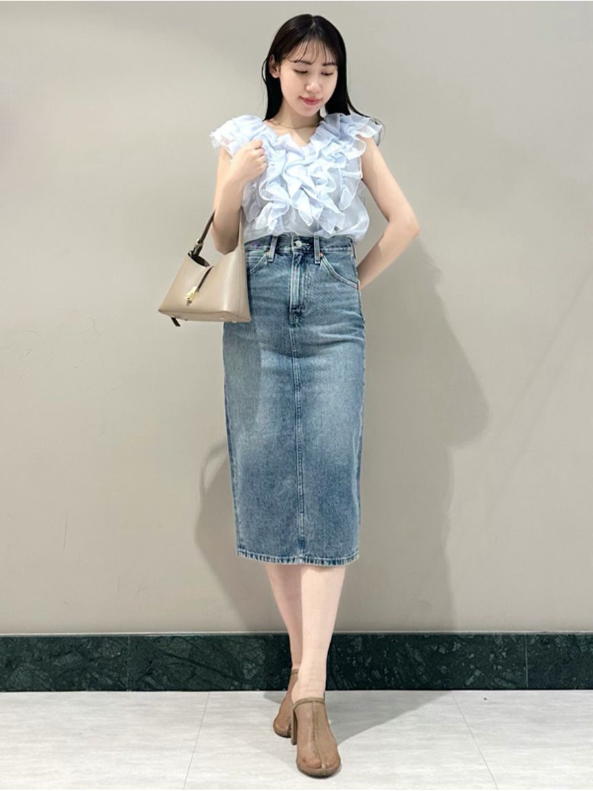 SNIDEL「ノースリフリルブラウス」|シャツ・ブラウス|