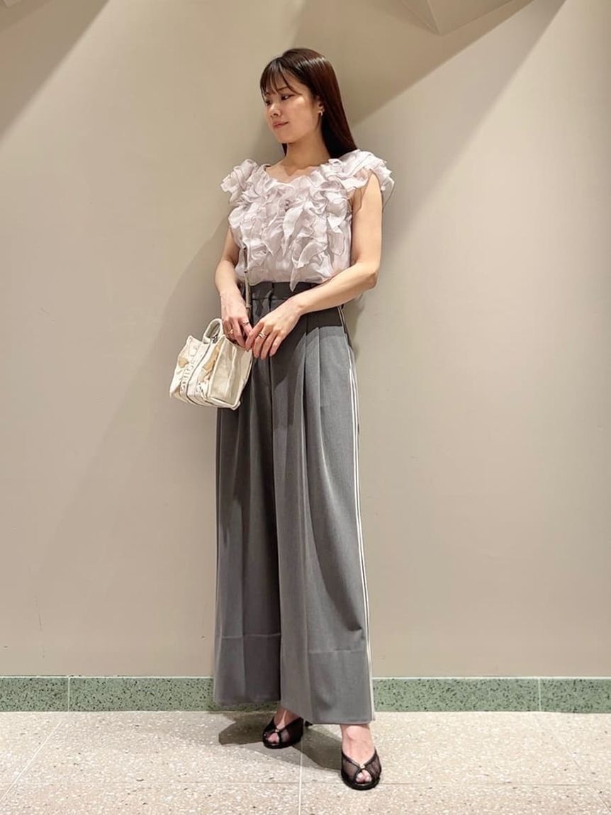 SNIDEL「ノースリフリルブラウス」|シャツ・ブラウス|