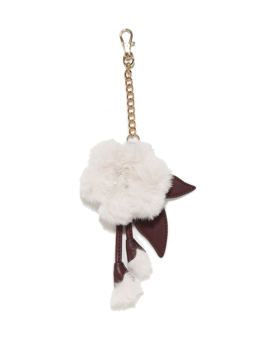 SNIDEL「フラワーファーチャーム」|キーケース|PNK