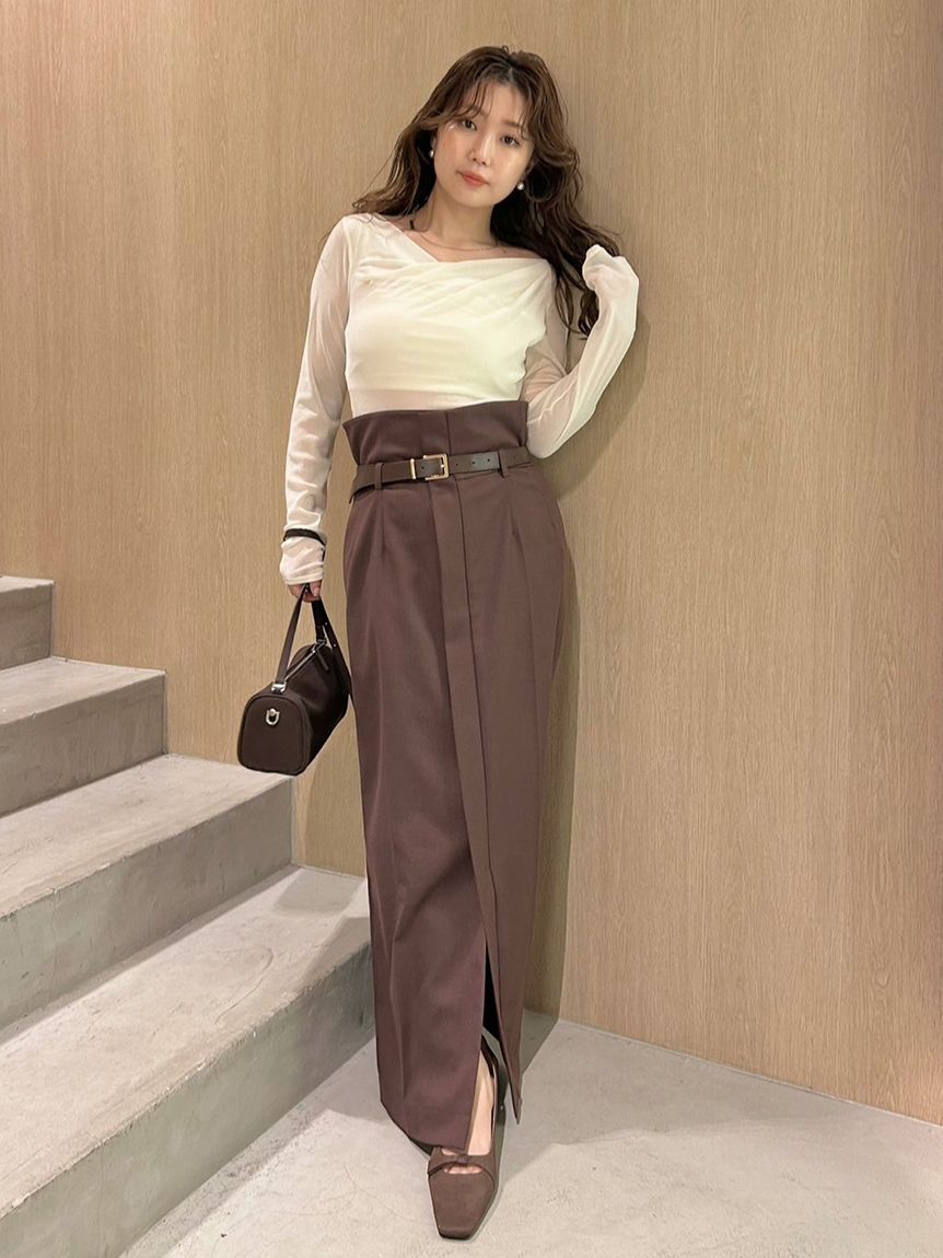 FRAY I.D「センタープレスタイトスカート」|スカート|