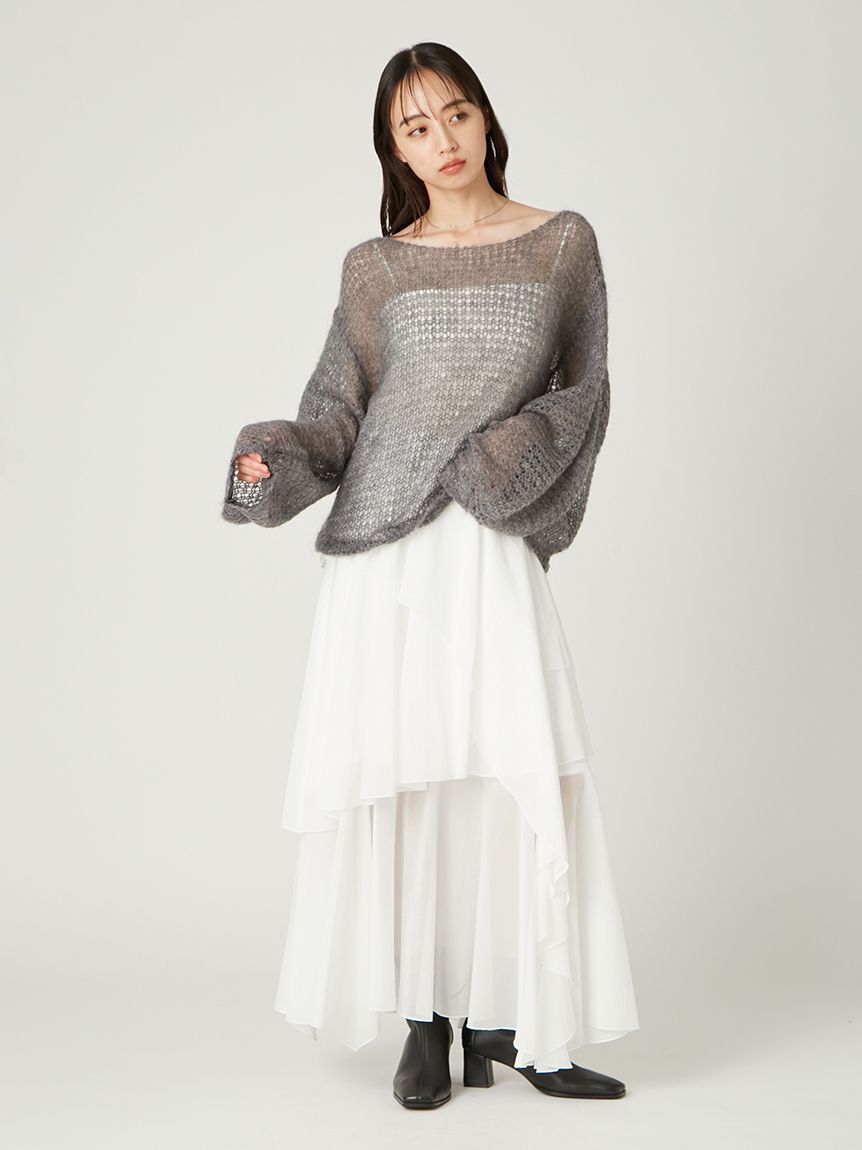 FRAY I.D「シアーモヘヤニットプルオーバー」|ニット・セーター|