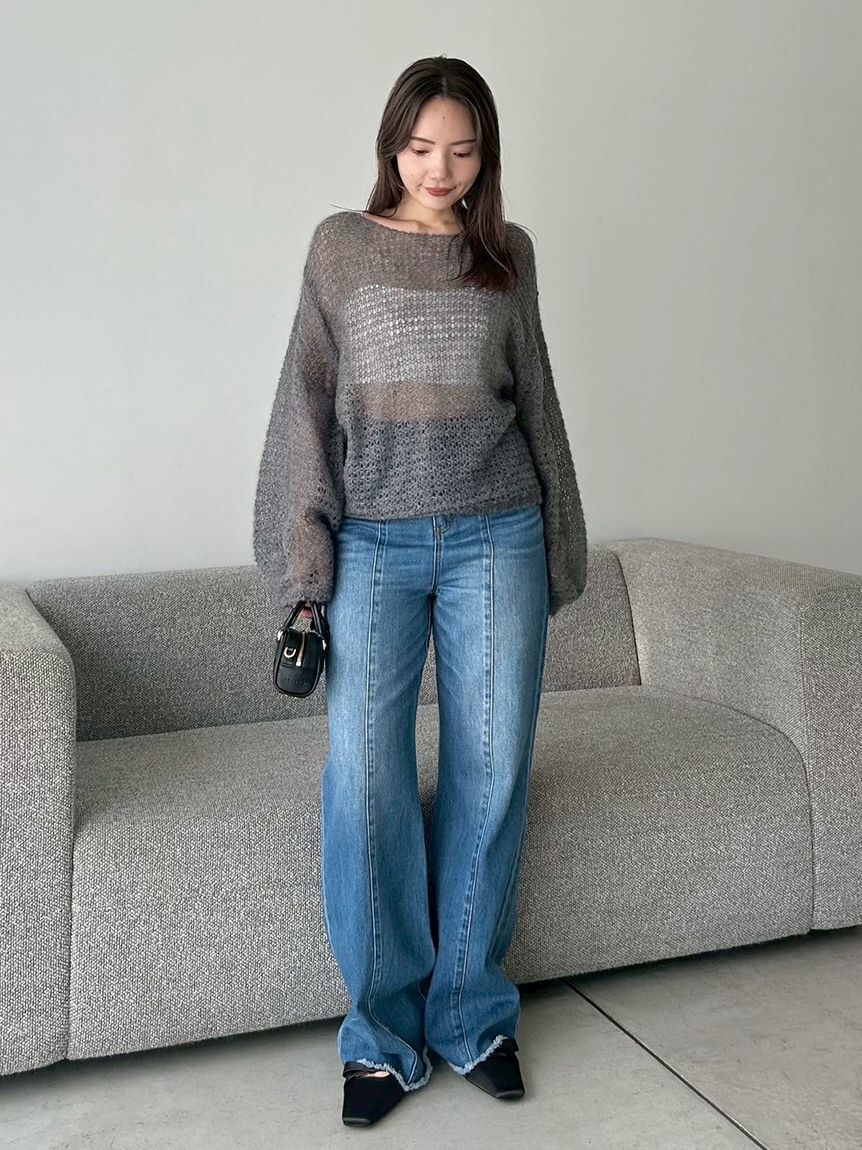 FRAY I.D「シアーモヘヤニットプルオーバー」|ニット・セーター|