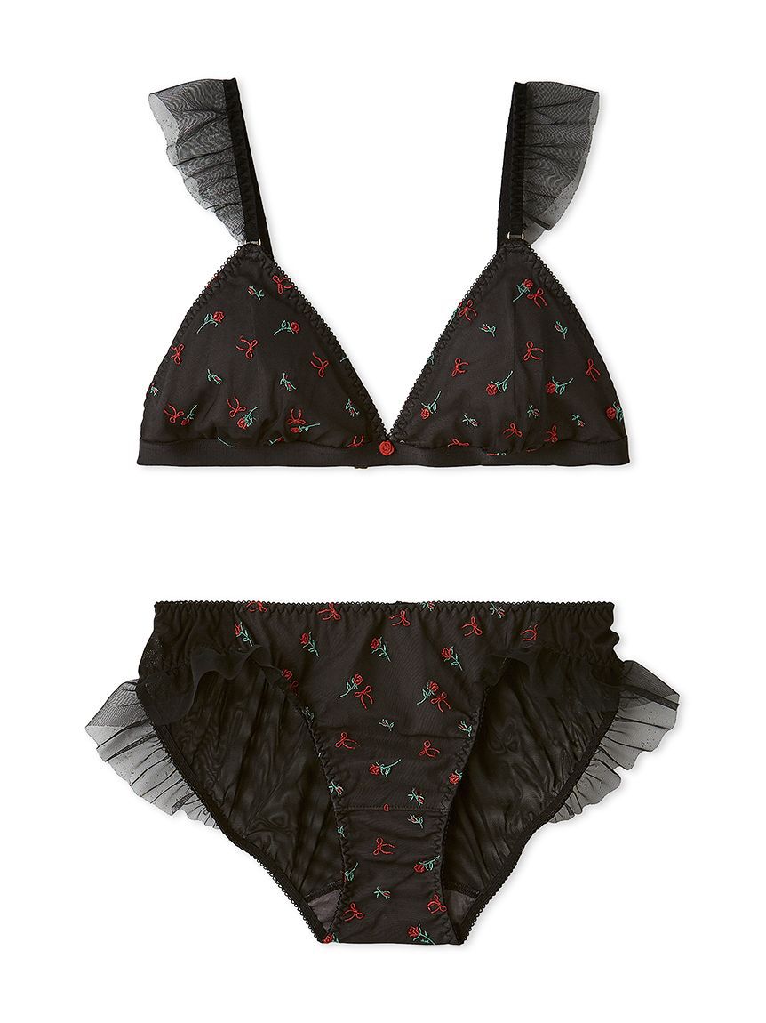 LILY BROWN Lingerie「【LILY BROWN Lingerie】ブラレットセット/プティ ローズ」|インナー|BLK
