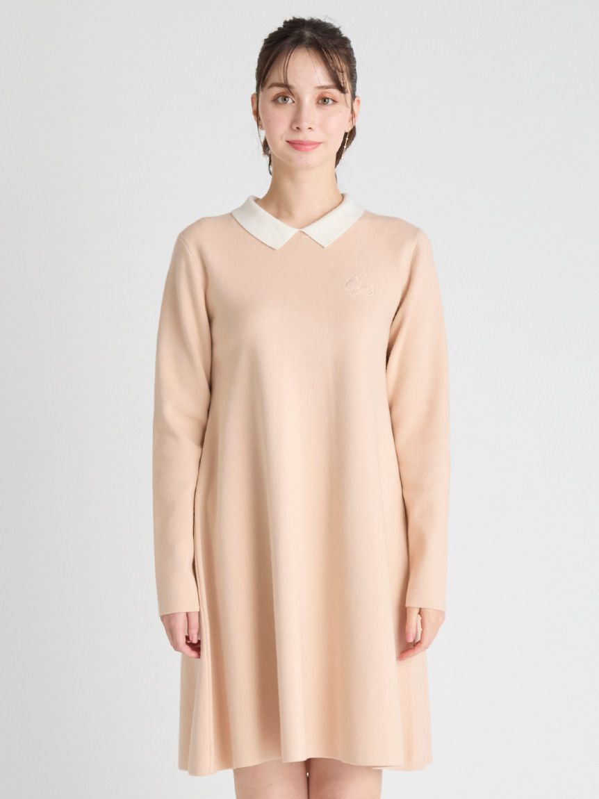 CELFORD「衿付きAラインニットワンピース」|ワンピース|