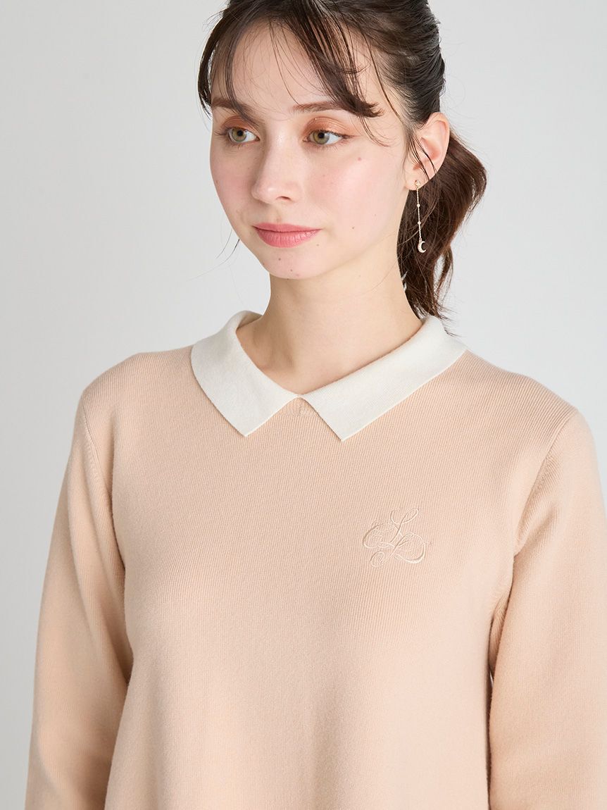 CELFORD「衿付きAラインニットワンピース」|ワンピース|