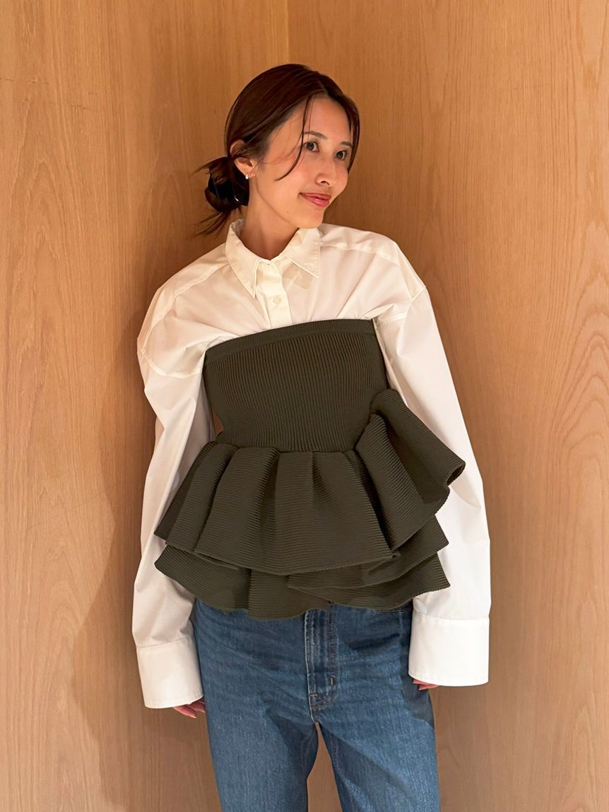 styling/「ラッフルニットベアトップ」|ベスト・ジレ|