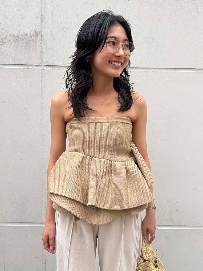 styling/「ラッフルニットベアトップ」|ベスト・ジレ|