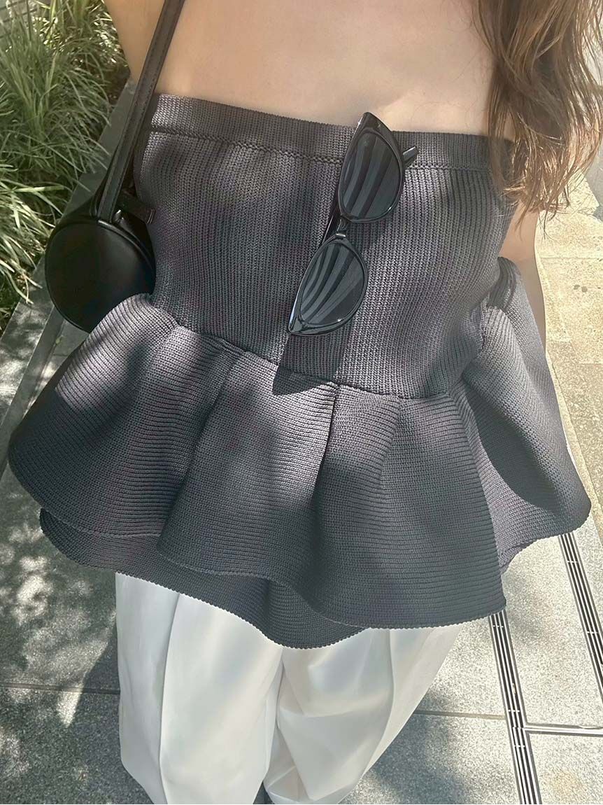 styling/「ラッフルニットベアトップ」|ベスト・ジレ|