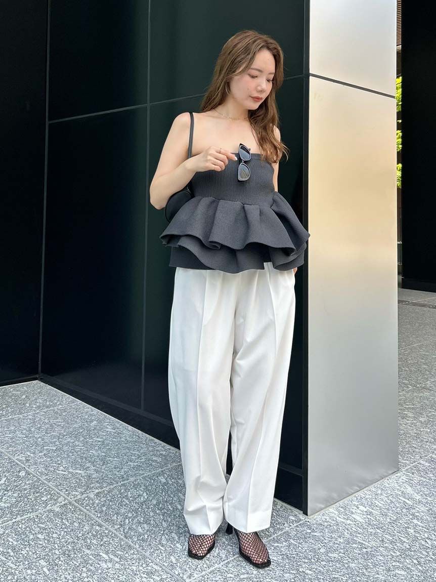 styling/「ラッフルニットベアトップ」|ベスト・ジレ|