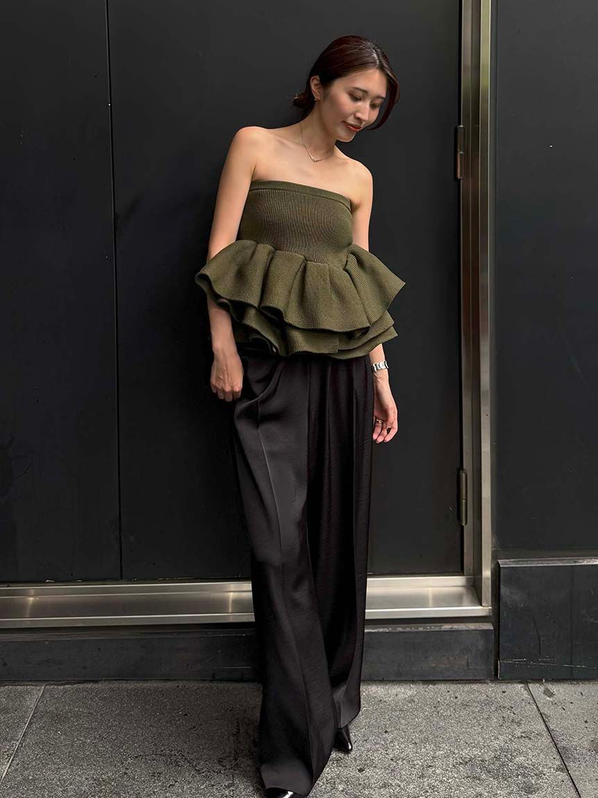 styling/「ラッフルニットベアトップ」|ベスト・ジレ|
