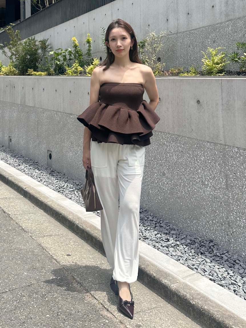 styling/「ラッフルニットベアトップ」|ベスト・ジレ|