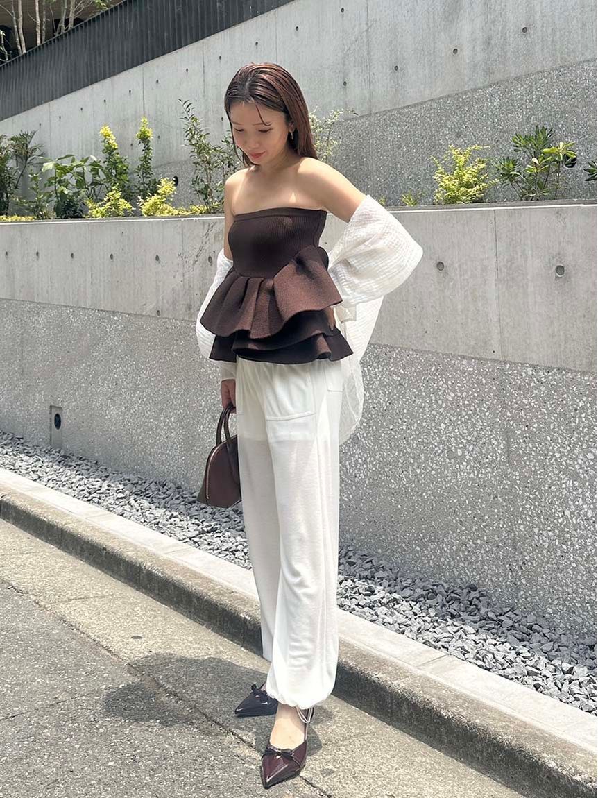 styling/「ラッフルニットベアトップ」|ベスト・ジレ|