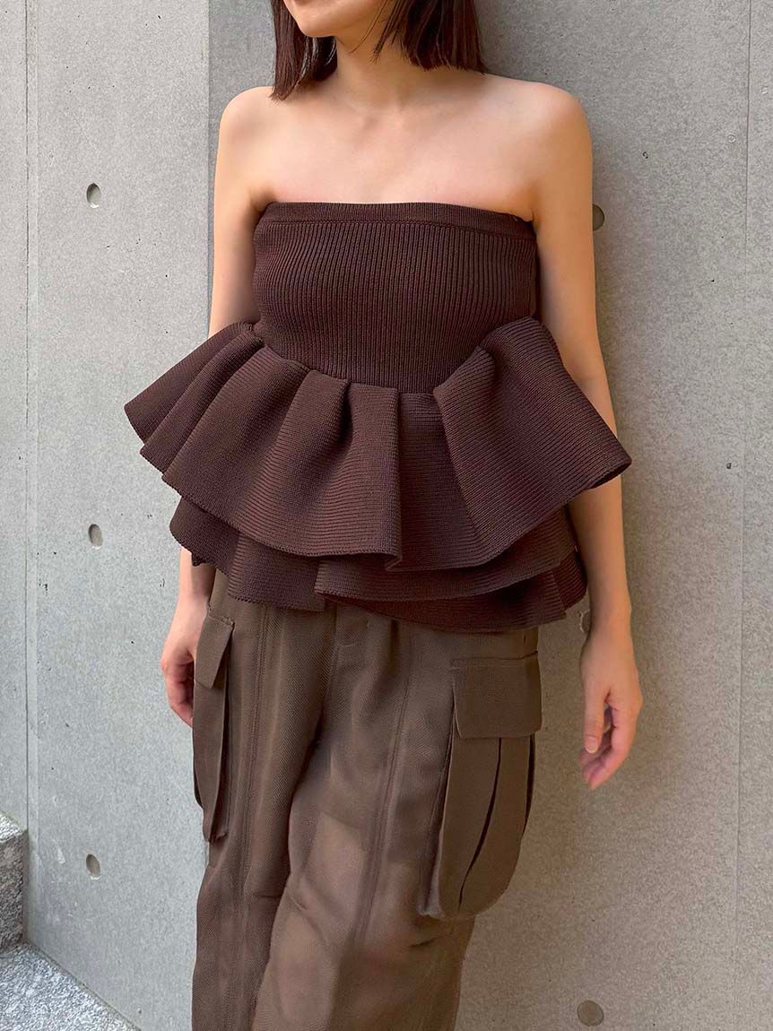 styling/「ラッフルニットベアトップ」|ベスト・ジレ|