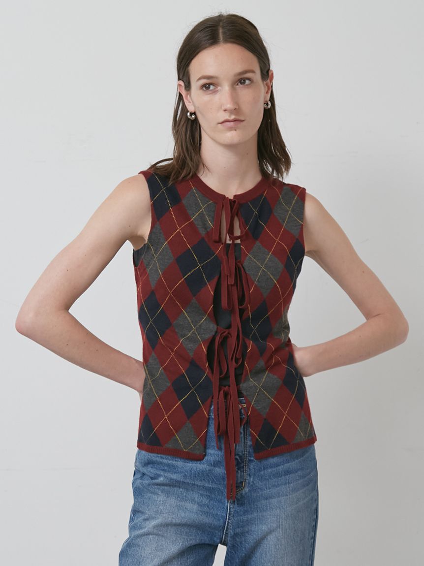 styling/「アーガイル2WAYリボンニットトップス」|ニット・セーター|