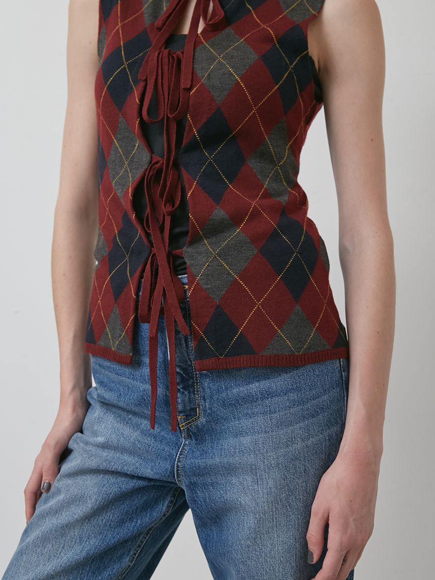 styling/「アーガイル2WAYリボンニットトップス」|ニット・セーター|