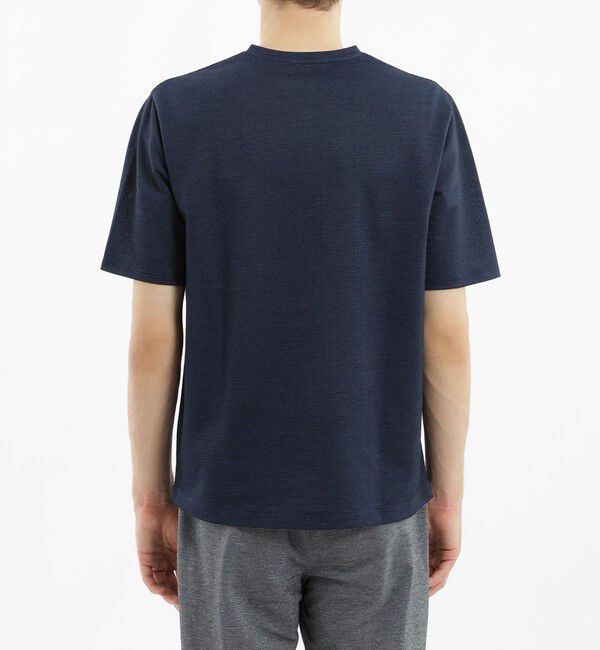 MACKINTOSH PHILOSOPHY「テーラードジャージー Vネック半袖Tシャツ 麻混サーフニット」|Tシャツ・カットソー|