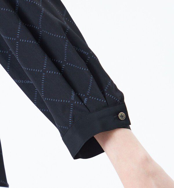 MACKINTOSH PHILOSOPHY「レタリングジオメトリープリントブラウス」|シャツ・ブラウス|