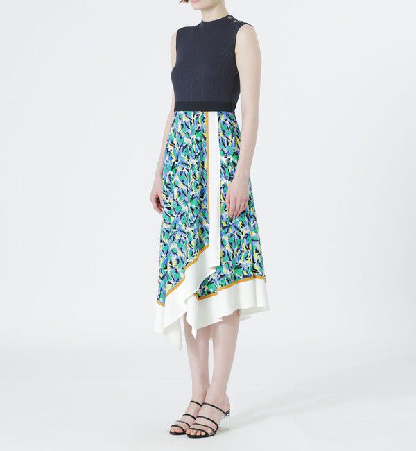  「フラワーブロッキングワンピース」|ワンピース|