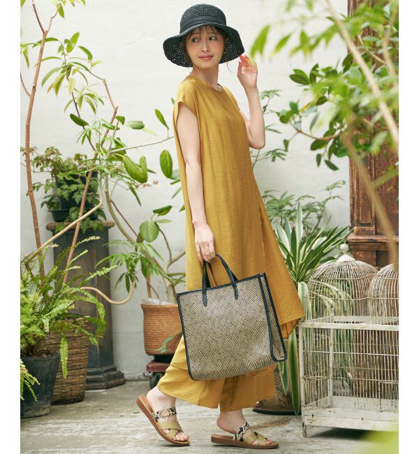 ikka「幾何柄シートスクエアトートバッグ」|その他|