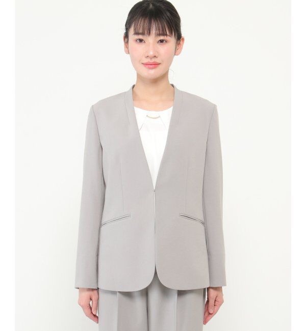 IKKA LOUNGE「リネンライクV襟ジャケット」|その他|