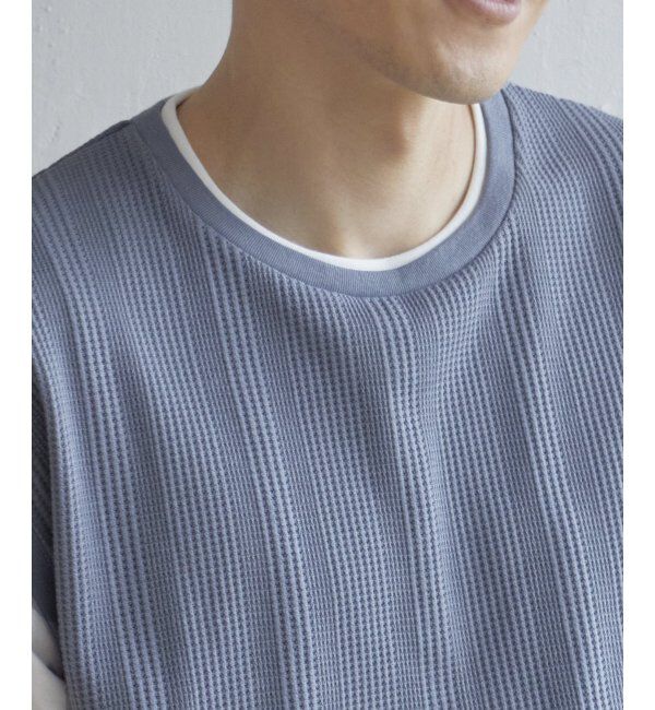 ikka「5分袖フェイクベストTシャツ」|Tシャツ・カットソー|