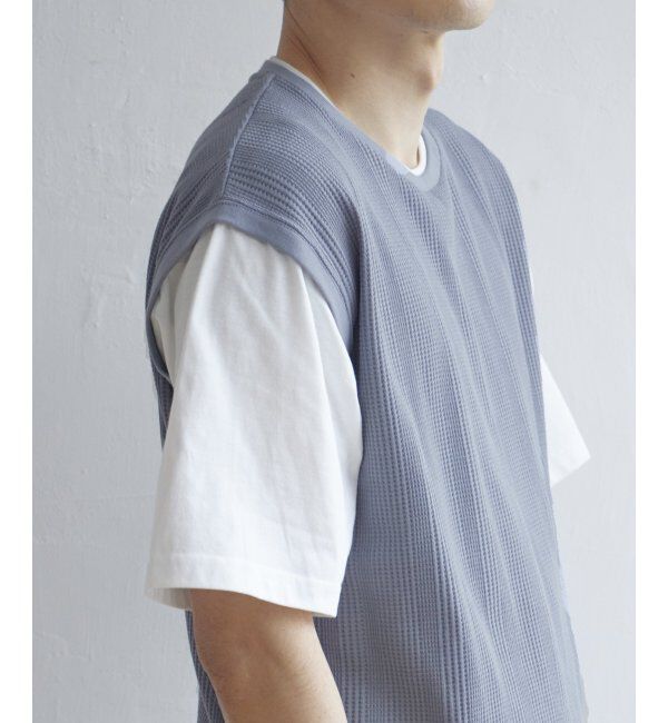 ikka「5分袖フェイクベストTシャツ」|Tシャツ・カットソー|